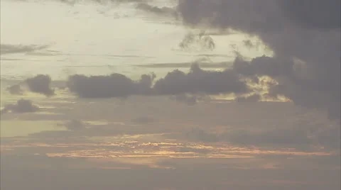 Clouds Move Slowly Across Pink Sky Video Stock Footage 12761587