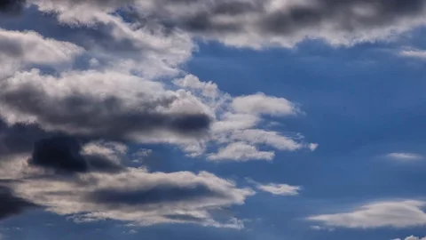 Clouds Move Smoothly In The Blue Sky Видео 123520189