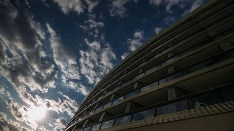 Clouds movement of architecture details timelapse Stock-Footage 83448781