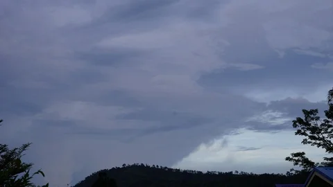 Clouds movement  on high mountains, time lapse video, Stock-Footage 91174233