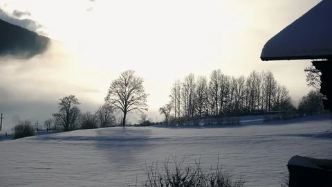 Clouds movement timelapse in alps  Video stock 87294288