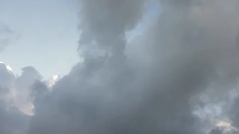 Clouds movements in a blue sky Stock Footage 172249254