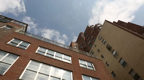 Clouds Moving Above Building Timelapse Stock Footage 60114915