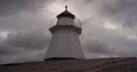 Clouds moving above lighthouse. Stock Footage 106121123