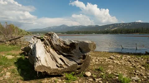 Clouds Moving Across Big Bear Lake HD Timelapse Stock Footage 18173929