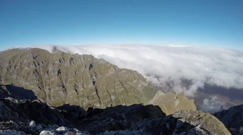 Clouds moving across the Carpathian Mountains Vídeo Stock 62710301