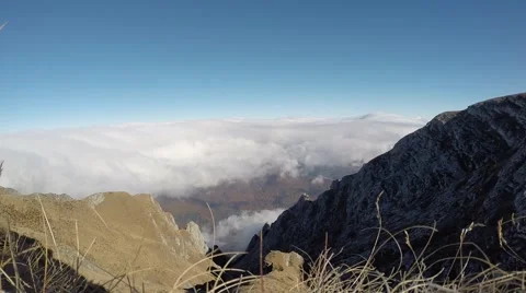 Clouds moving across the Carpathian Mountains Vídeo Stock 62710315