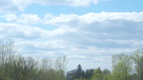 Clouds Moving Across a Midwestern Sky During the Day Stock Footage 199456826