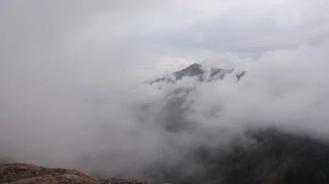Clouds Moving Across a Mountain Stock Footage 40601593