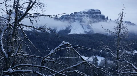 Clouds moving across Mountain 스톡 동영상 61017703