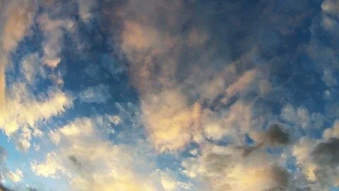 Clouds Moving Across the Sky Against a Background of the Sunset Stock Footage 97224360