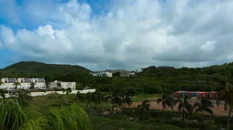 Clouds Moving Across The Sky In St. Lucia HD Timelapse Stock Footage 18181805