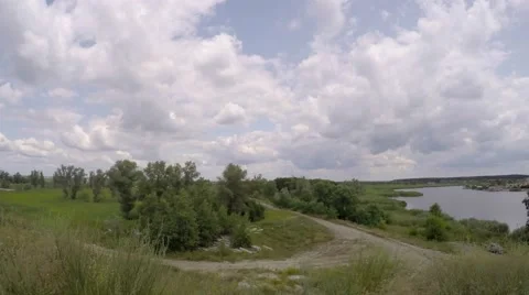 Clouds moving across the sky, time lapse Stock Footage 52251928
