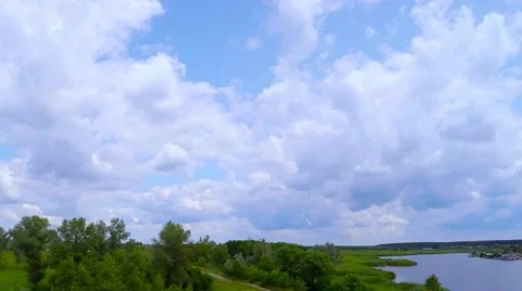 Clouds moving across the sky, time lapse Stock-Footage 52252216