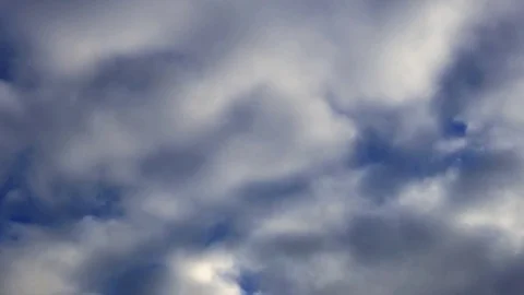Clouds moving against blue sky. Time lapse background Stock Footage 75042180