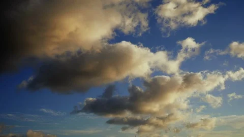 Clouds moving away timelaps Stock Footage 128098315