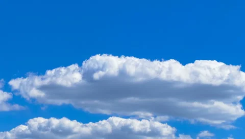 Clouds moving in blue sky. Cloudscape time-lapse 4k video nature background Stock Footage 66626092