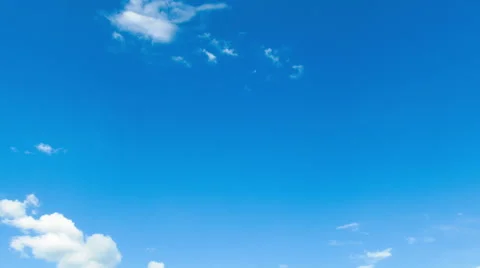 Clouds moving in the blue sky Stock Footage 52250154