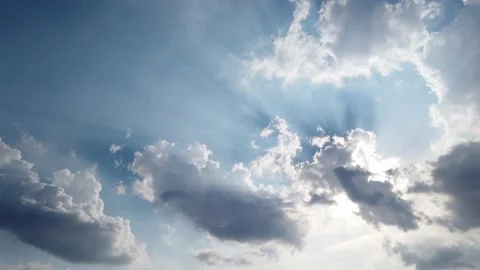Clouds moving in the blue sky Stock Footage 172169860