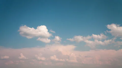 Clouds moving on blue sky time lapse Stock Footage 37784749