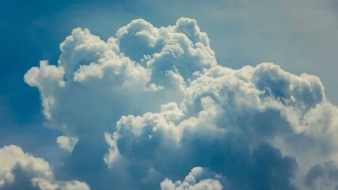 Clouds moving on blue sky, time lapse Stock Footage 90803474