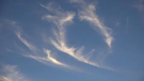 Clouds moving in blue sky time lapse Stock Footage 107703774