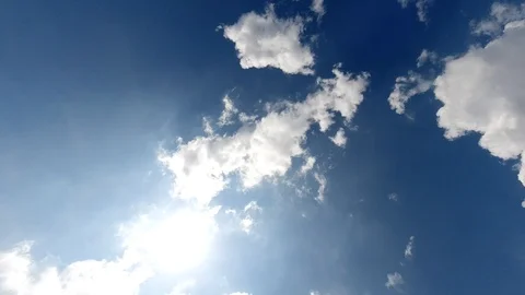 Clouds moving in the blue sky (Time Lapse) Stock Footage 118049090