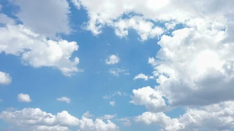 Clouds moving in blue sky time lapse Stock Footage 119071414