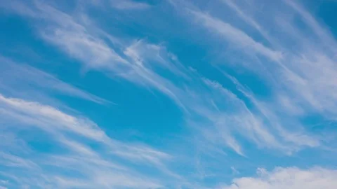Clouds moving in the blue sky timelapse Stock Footage 78312999