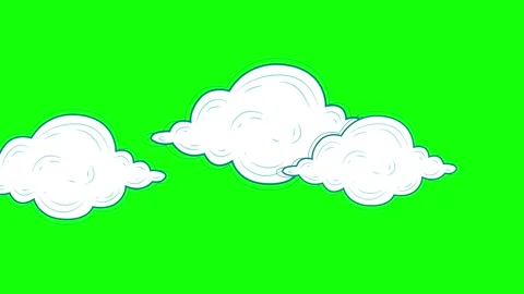 Clouds Moving - Chroma Key Green Screen Footage Stock Footage 341337120