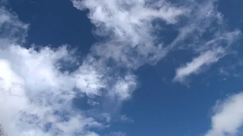 Clouds Moving at Different Speeds Stock Footage 35866178
