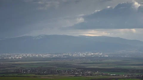 Clouds moving fast above Sofia city. timelapse. Stock-Footage 251774878