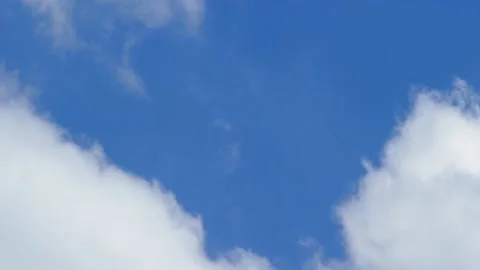 Clouds moving fast on a blue sky storm comming time lapse Stockbeeldmateriaal 151691549