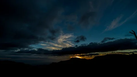 Clouds moving fast during sunrise time lapse 動画素材 112328526