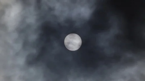 Clouds Moving In Front Of Sun Stock Footage 74860977