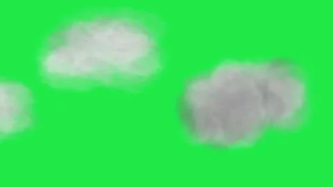 Clouds Moving Left To Right Loop Animation Isolated On Green Screen Video stock 303388713