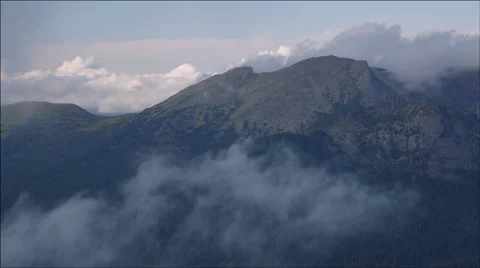 Clouds moving in the mountains Stock Footage 40499818