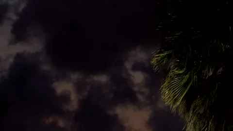 Clouds moving at night. Video stock 147022281