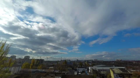 Clouds Moving Over the City Video stock 57460505