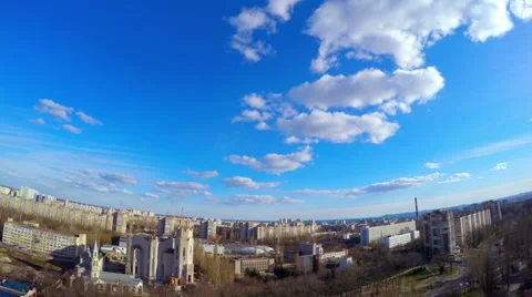 Clouds Moving Over the City Stock Footage 61518709