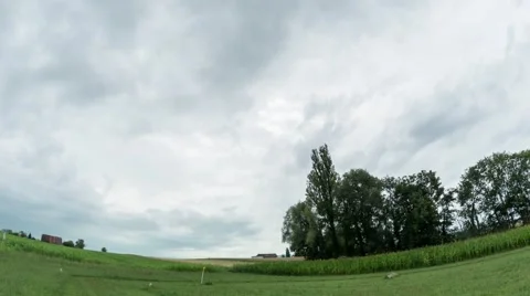 Clouds Moving Over A Corn Field In Switzerland 스톡 동영상 57326675