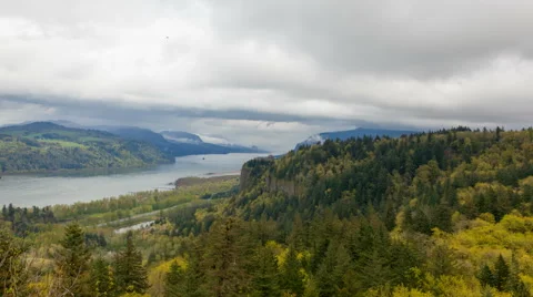 Clouds Moving over Crown Point Time Lapse HD Video Video stock 49134123
