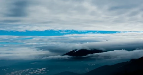 Clouds Moving Over The Goverla Mountains. Timelapse 4K Stock Footage 86703620