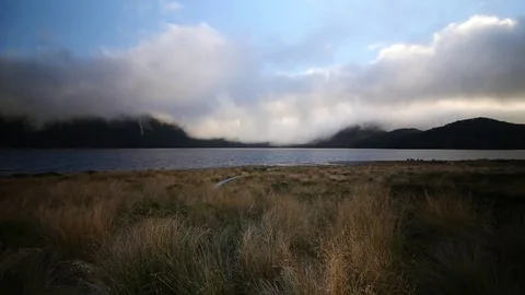 Clouds moving in over Green Lake Stock Footage 78052322