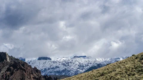 Clouds moving over high mountain landscape Beartooth Mountains Stock-Footage 167072797