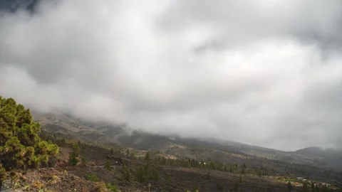 Clouds Moving Over Hills Tenerife Timelapse 4K Stock-Footage 316756940