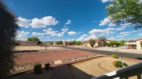 Clouds Moving over Houses Stock Footage 278254420