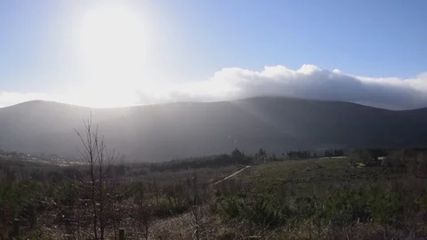 Clouds Moving Over the Irish Countryside Stock Footage 81752919