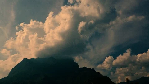 Clouds moving over mountain Video stock 97207063