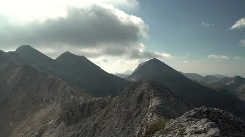 Clouds Moving Over Mountain Hut 4K Video stock 67477808